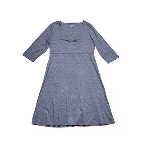 Toad&Co Rosalinda Dress XL Organic Cotton Blend 3/4 Sleeve Boho Chic EcoFriendly